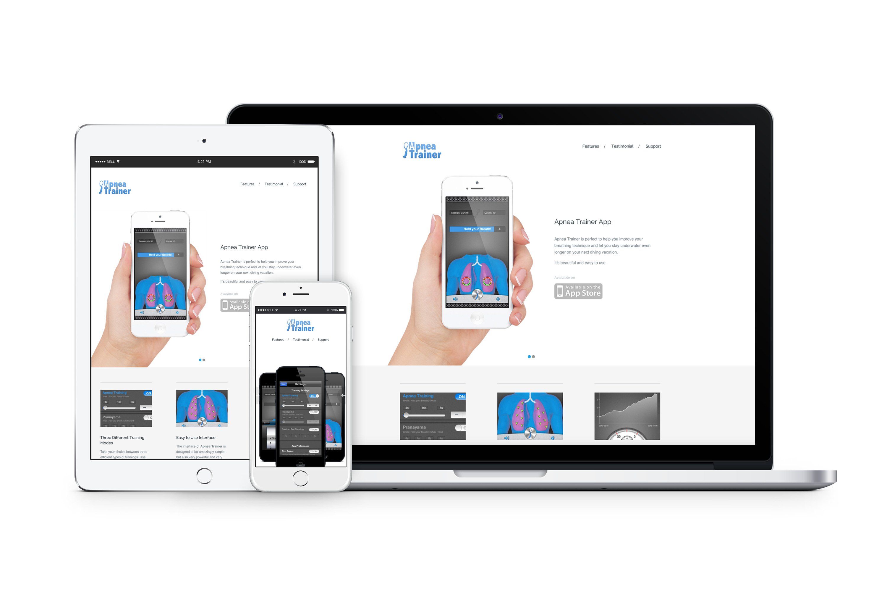 Apnea Trainer App und Vermarktung