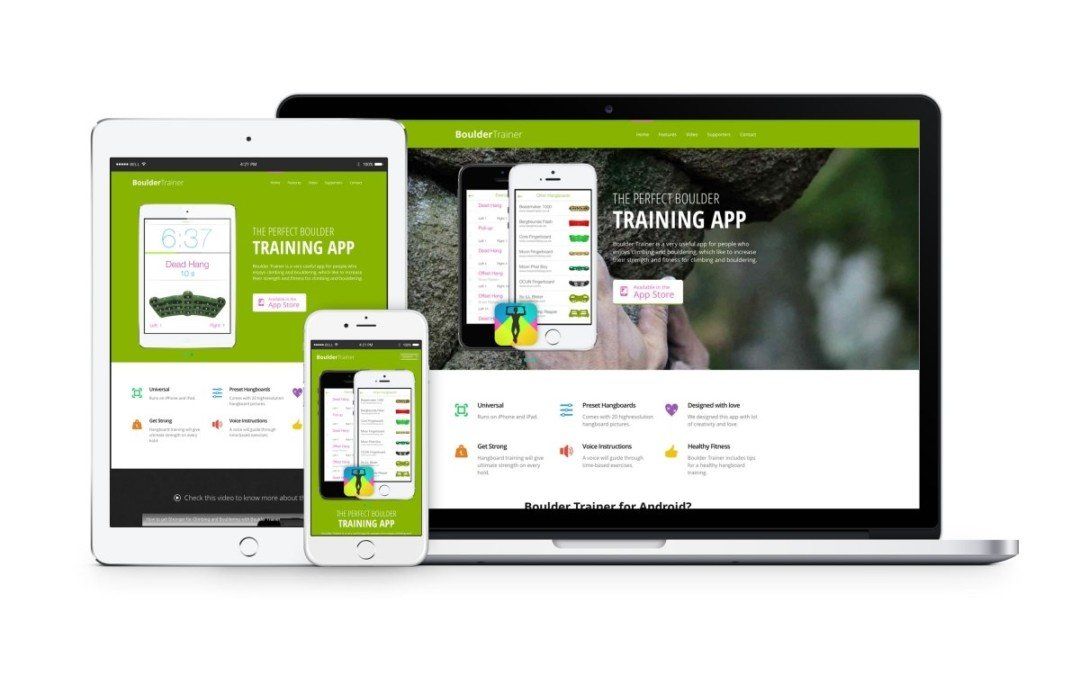 Boulder Trainer App und Vermarktung