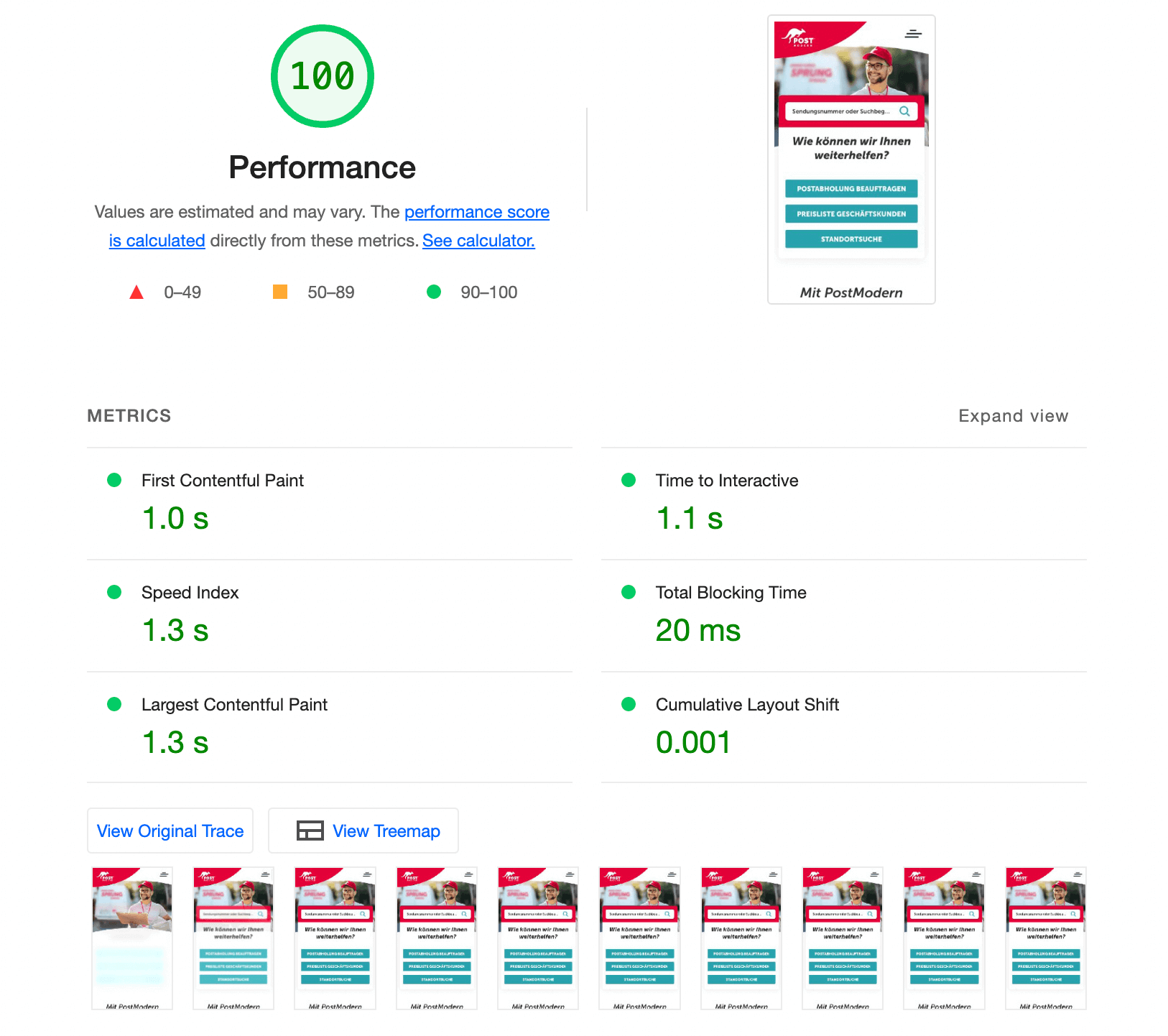 seitenladegeschwindigkeit 100 pagespeed punkte