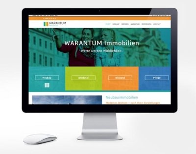 Web- und Markenentwicklung für die WARANTUM Immobilien GmbH