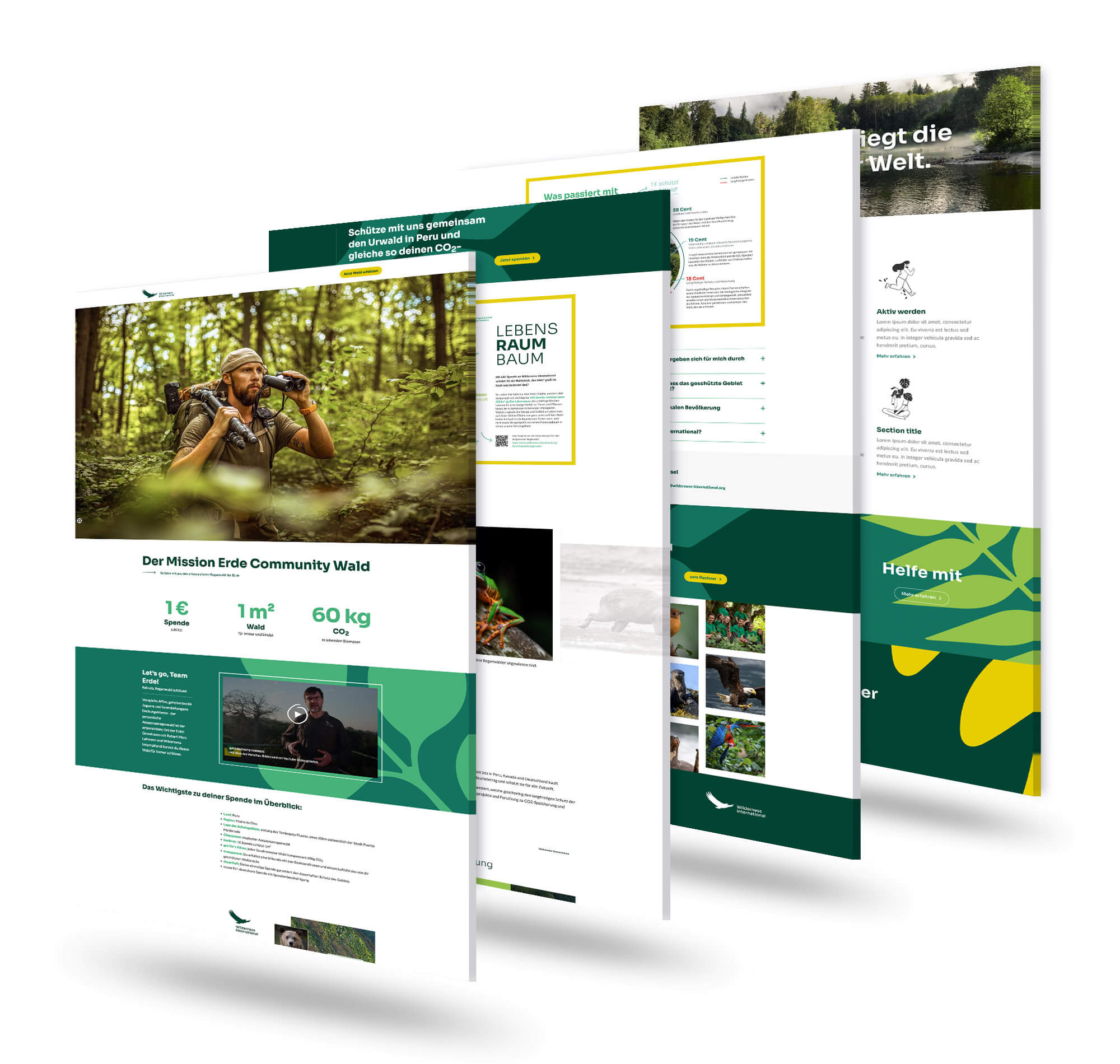 Website Frontend Umsetzung für CMS für Wilderness International
